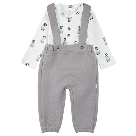 Ensemble Salopette Polaire 3-24mois-Firsts par Petit Lem-Gris-3 m-FIT-26FGW38E33-CLÉMENT