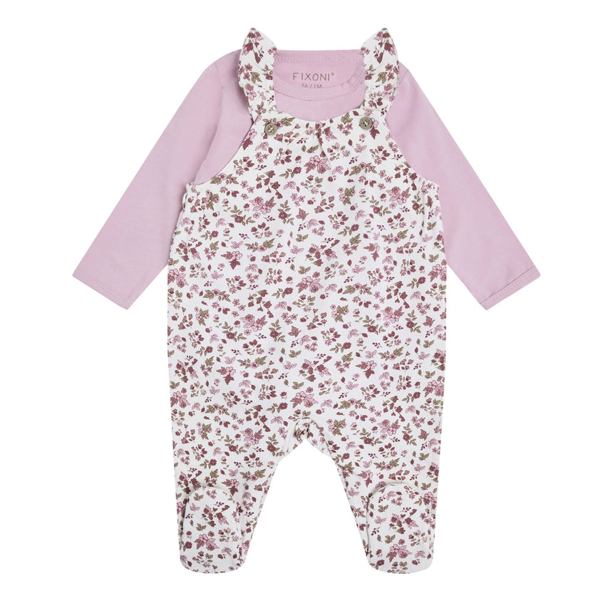 Ensemble Combi Imprimé Fleurs 6-24mois-Fixoni-Blanc-Nouveau-né-FIX-423303-6180-CLÉMENT