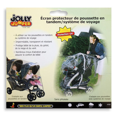 Plastique De Pluie Pour Système De Voyage Et Poussette Double-Jolly Jumper-FOR-302-CLÉMENT