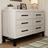 Commode 6 tiroirs Newbern - Bois Blanc-Franklin et Ben-FRB-B25816WDF-CLÉMENT