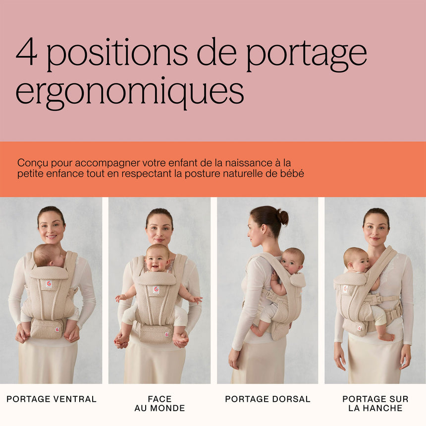 Porte-Bébé Omni Deluxe Mesh - Olive-Ergobaby-FUL-BCODMSFTOLV-CLÉMENT