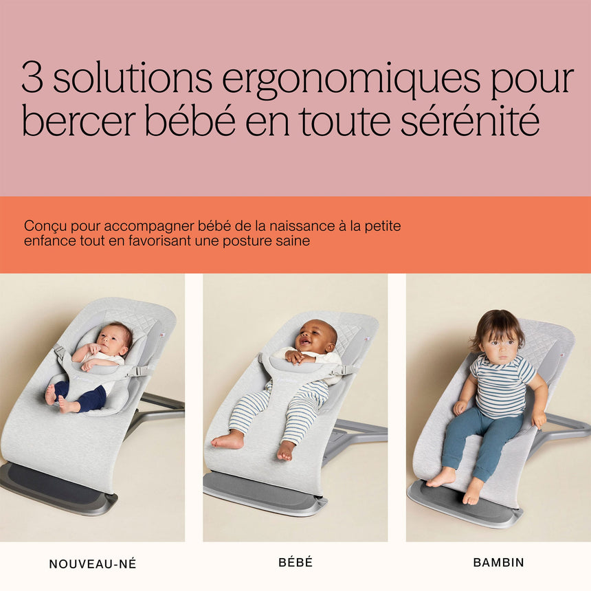 Siège Berçant Evolve 3-en-1 - Gris Pâle-Ergobaby-FUL-EVLBNCLTGRYN-CLÉMENT