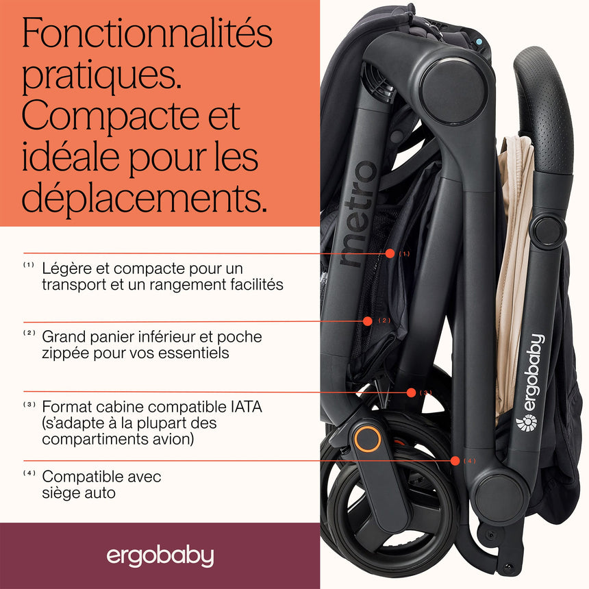 Poussette Metro 3 - Beige-Ergobaby-FUL-METRO3NATBGE-CLÉMENT
