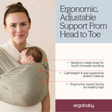 Porte-Bébé Écharpe Aura - Olive-Ergobaby-FUL-WLAOLVDIA-CLÉMENT