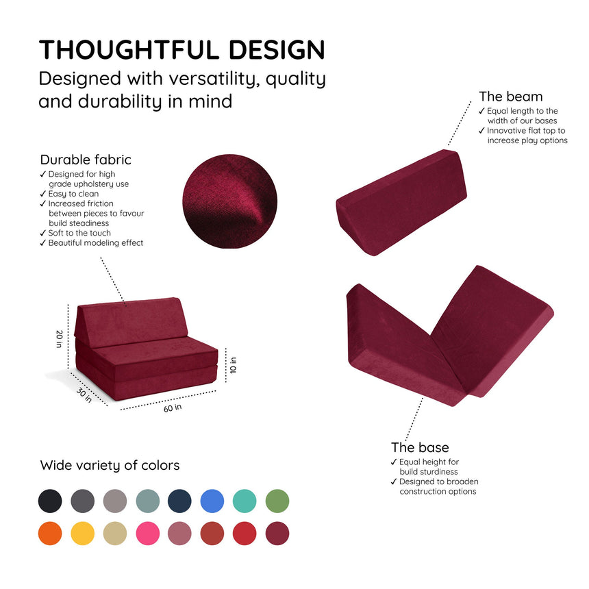 Canapé Modulaire Demi - Cranberry Rain-Go Coconut-GOC-DCRANBERRYRA-CLÉMENT