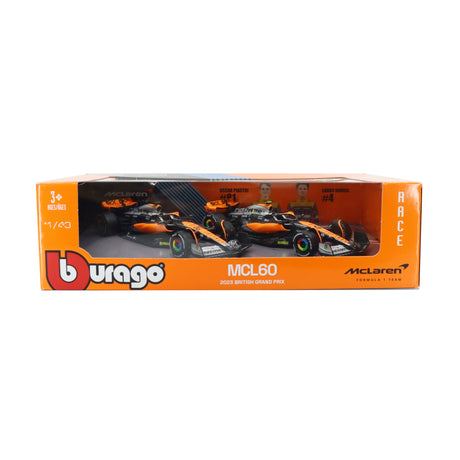 Ensemble de 2 Modèles Voitures MCL60 - Oscar Piastri / Lando Norris-Groupe Ricochet-GRI-MADA4481-MC-CLÉMENT