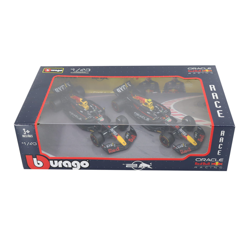 Ensemble de 2 Modèles Voitures F1® - Max Verstappen / Sergio pérez-Groupe Ricochet-GRI-MADA4481-OR-CLÉMENT