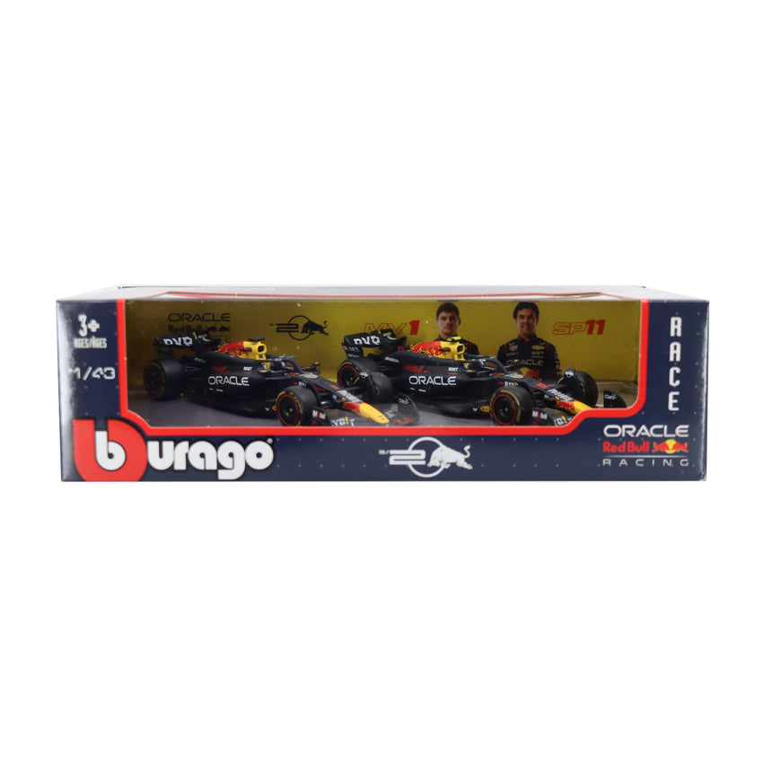 Ensemble de 2 Modèles Voitures F1® - Max Verstappen / Sergio pérez-Groupe Ricochet-GRI-MADA4481-OR-CLÉMENT