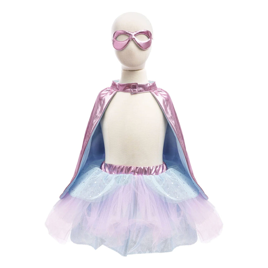Ensemble Tutu/Cape/Masque Rose Bleu - 4-6ans-Great Pretenders-GRP-67825-CLÉMENT