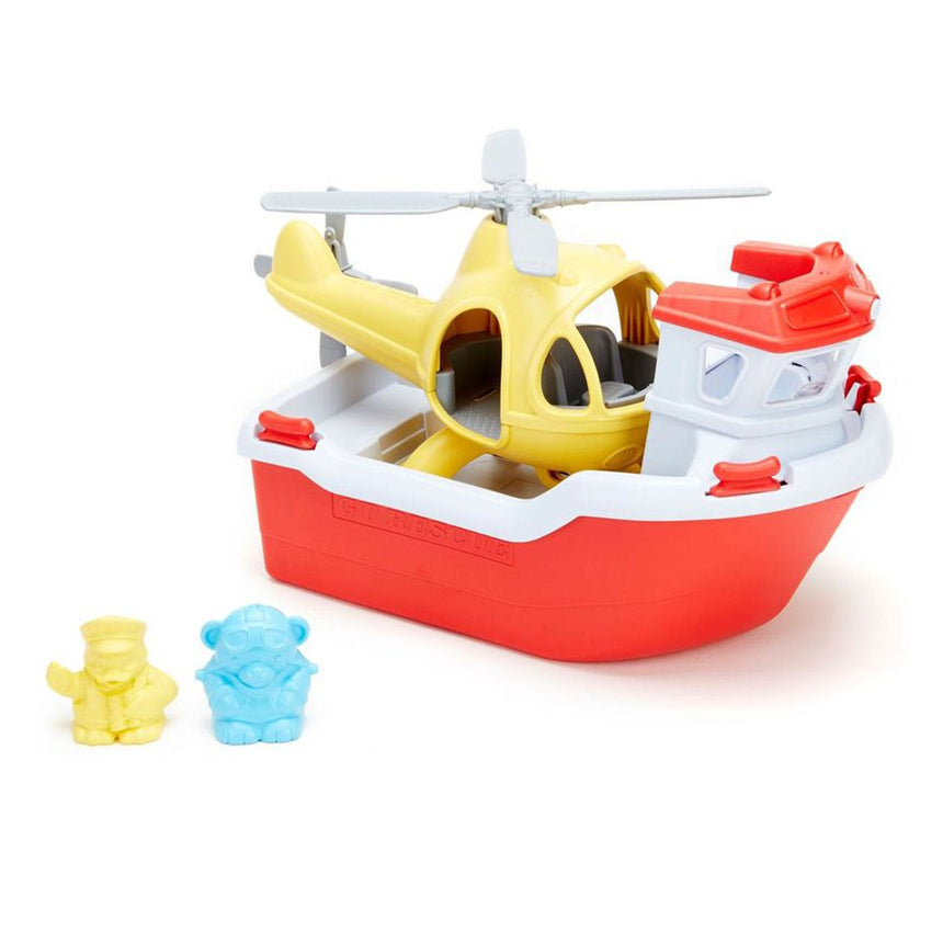 Bateau et Hélicoptère-Green Toys-GRY-RBH1-1155-CLÉMENT