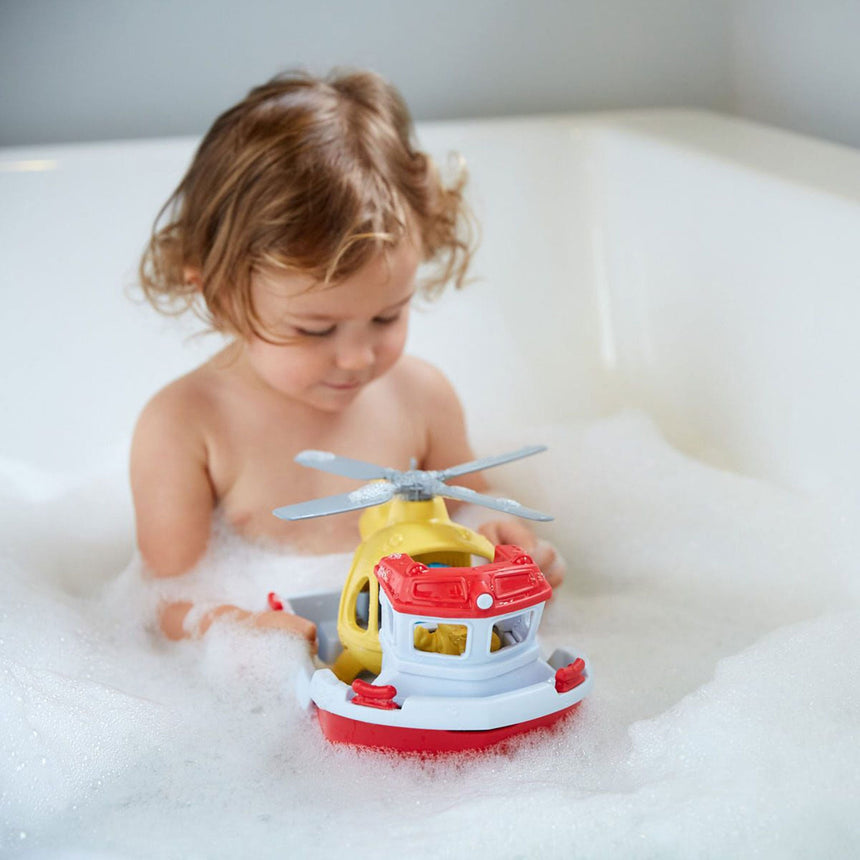 Bateau et Hélicoptère-Green Toys-GRY-RBH1-1155-CLÉMENT