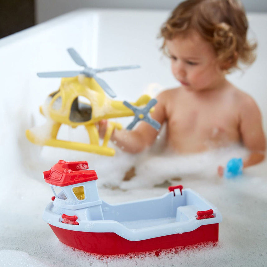 Bateau et Hélicoptère-Green Toys-GRY-RBH1-1155-CLÉMENT