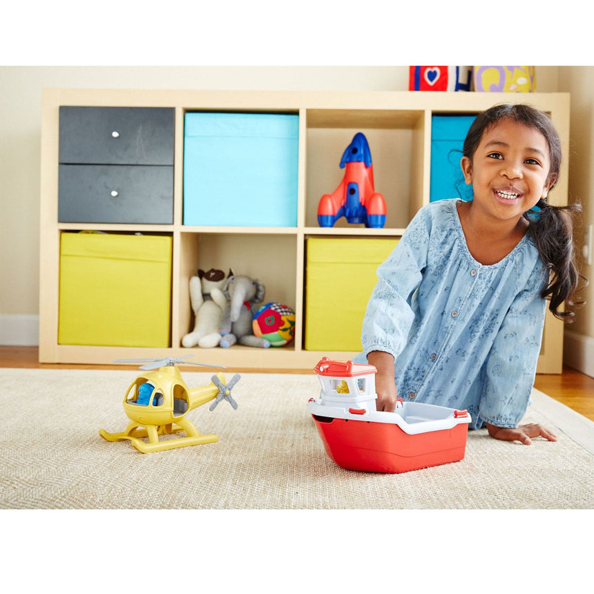 Bateau et Hélicoptère-Green Toys-GRY-RBH1-1155-CLÉMENT