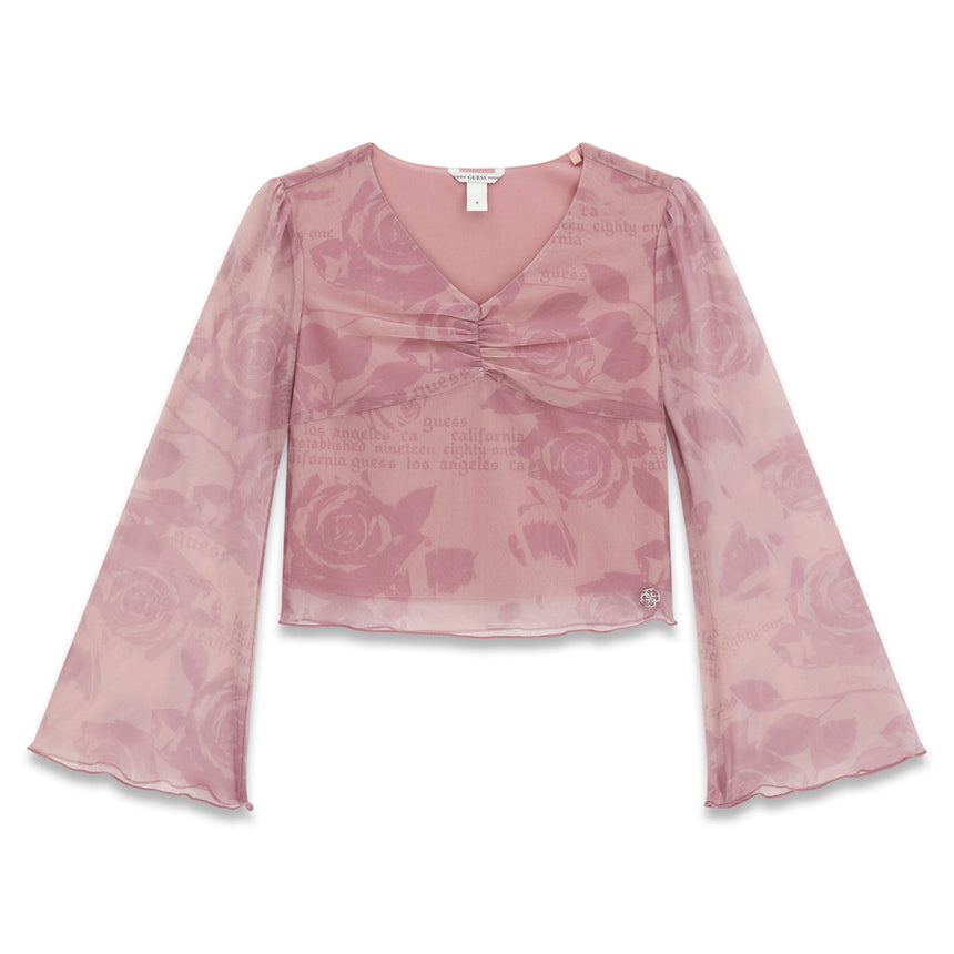 Gilet Mesh Floral 7-14ans-Guess Kids-Rose-7-GUE-J6YH02K4325-CLÉMENT