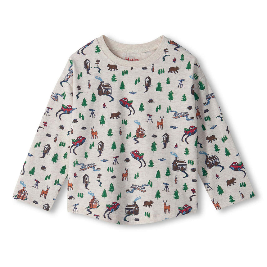 T-shirt Chalet 3-24mois-Hatley-Beige-3-6 m-HAT-F26FHT1545-CLÉMENT