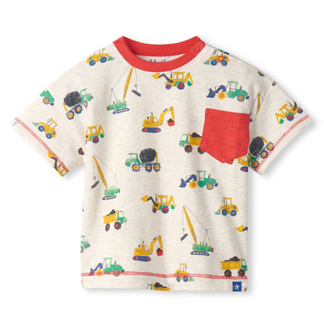 T-shirt Camions 6-24mois-Hatley-Beige-6-9 m-HAT-S26PCT1659-CLÉMENT