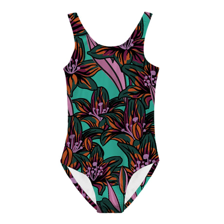 Maillot UV Une Pièce Lily Maze 2-12ans-Headster Kids-Turquoise-2-HED-SWSSSU2531-CLÉMENT