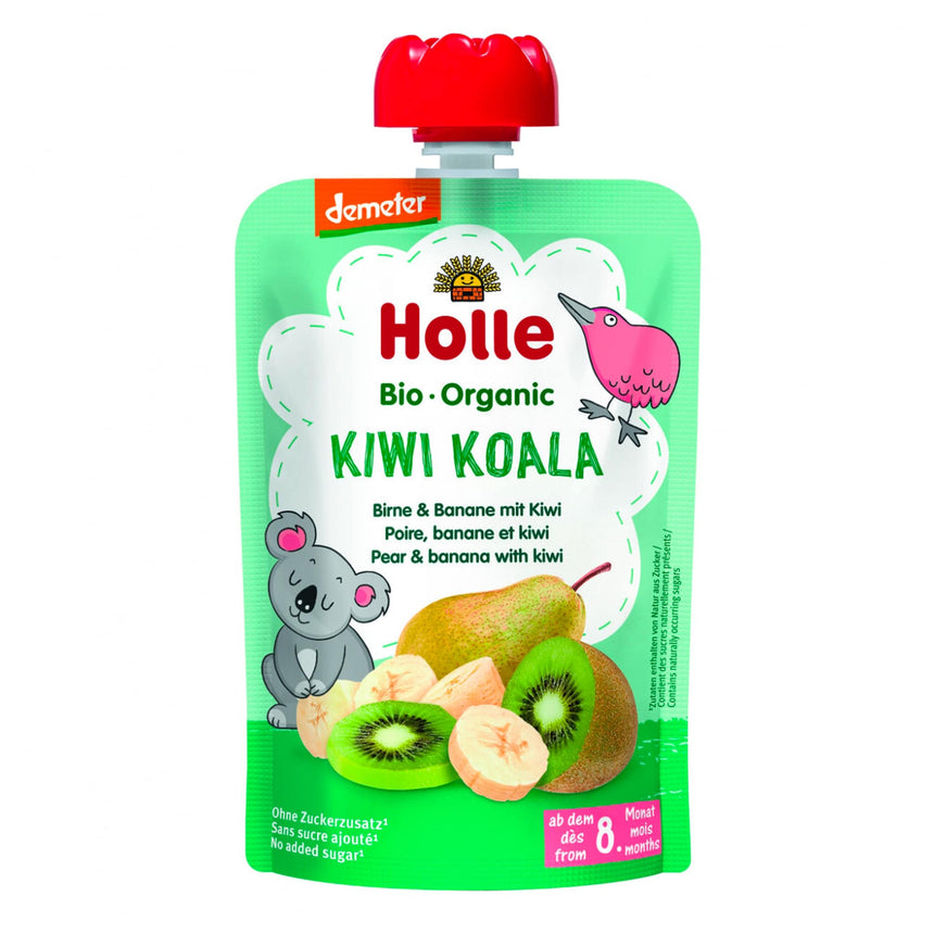 Purée Bio - Kiwi Koala - Poire et Banane avec Kiwi (À partir de 8 mois)-Holle-HLL-HF9-CLÉMENT