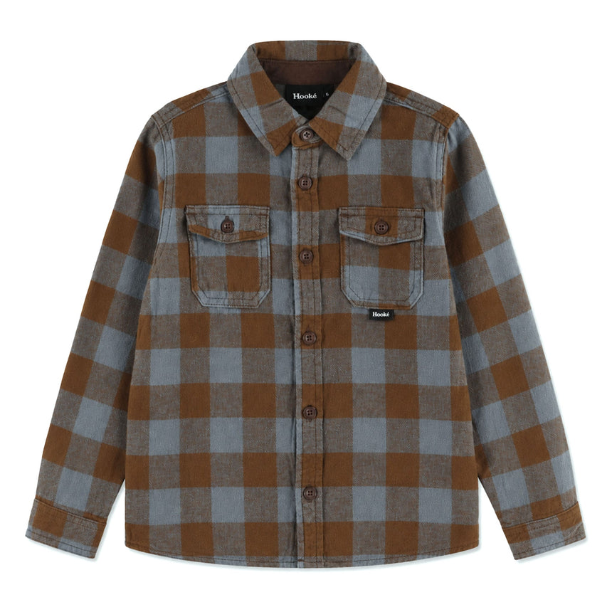 Chemise Flanelle 2-12ans-Hooke-Brun-2-HO3-CLSPKB07210-CLÉMENT
