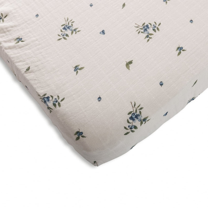 Drap Contour Couchette de Bébé - Bleuet-House of Elia-HOE-CRIB-F2022BL-CLÉMENT