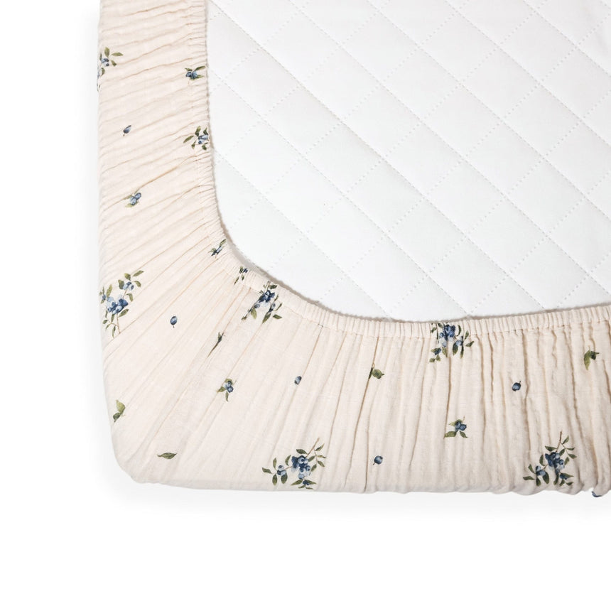 Drap Contour Couchette de Bébé - Bleuet-House of Elia-HOE-CRIB-F2022BL-CLÉMENT