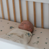 Drap Contour Couchette de Bébé - Bleuet-House of Elia-HOE-CRIB-F2022BL-CLÉMENT