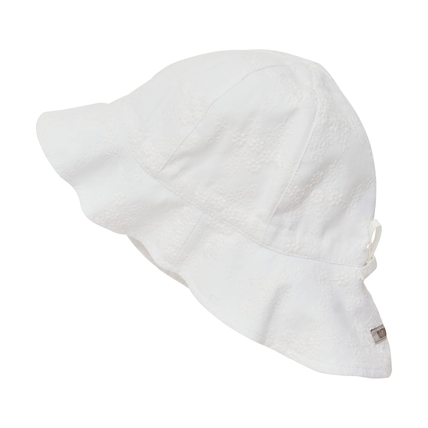 Chapeau d'Été Broderie 6-24mois-Huttelihut-Blanc-6-12 m-HTH-460468-1-CLÉMENT