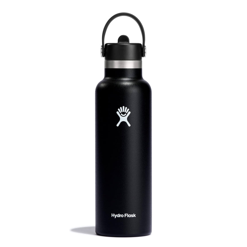 Bouteille avec capuchon de paille flexible 21oz - Noir-Hydro Flask-HYD-S21FS001-CLÉMENT