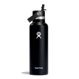 Bouteille avec capuchon de paille flexible 21oz - Noir-Hydro Flask-HYD-S21FS001-CLÉMENT