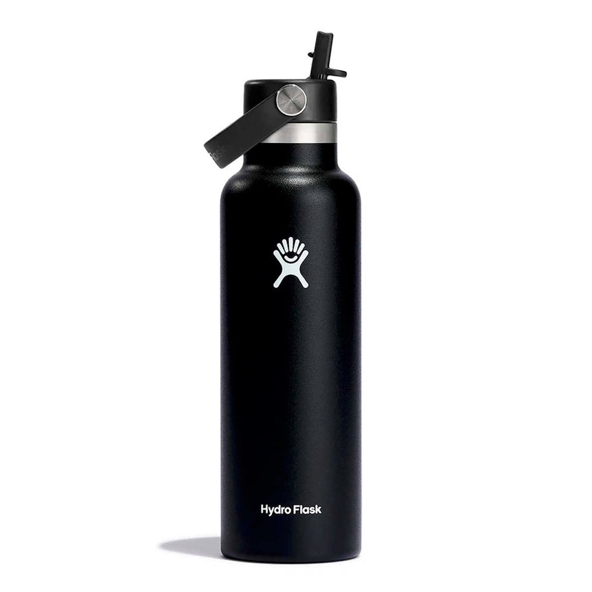 Bouteille avec capuchon de paille flexible 21oz - Noir-Hydro Flask-HYD-S21FS001-CLÉMENT