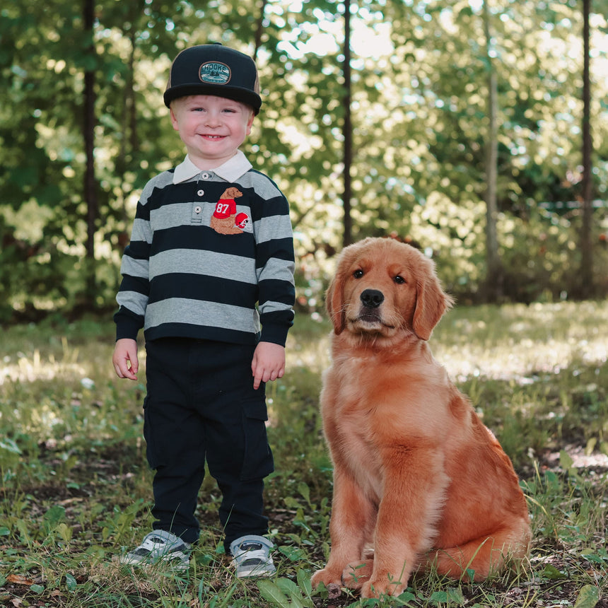 Polo Rayée Recrue 2-8ans-Chat Botte-CHI-2265431C-MAR-CLÉMENT