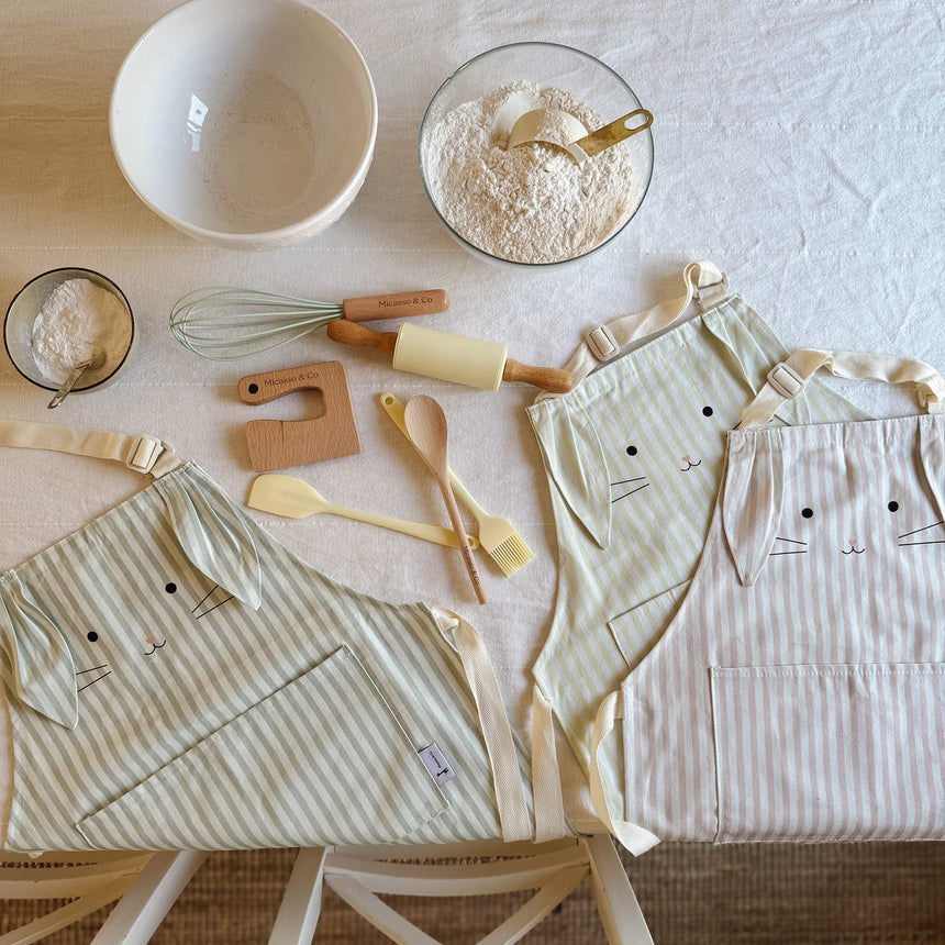 Tablier Mini Chef Lapin - Sauge-Micasso-MSO-TBCHEF-SG-CLÉMENT