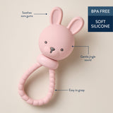 Hochet Sweetie Silicone - Lapin-itzy ritzy-ITZ-SH8581-CLÉMENT