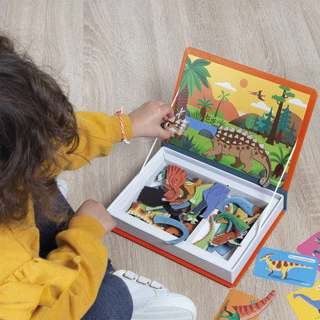 Livre Magnétique Dinosaures-Janod-JAD-J02590-CLÉMENT
