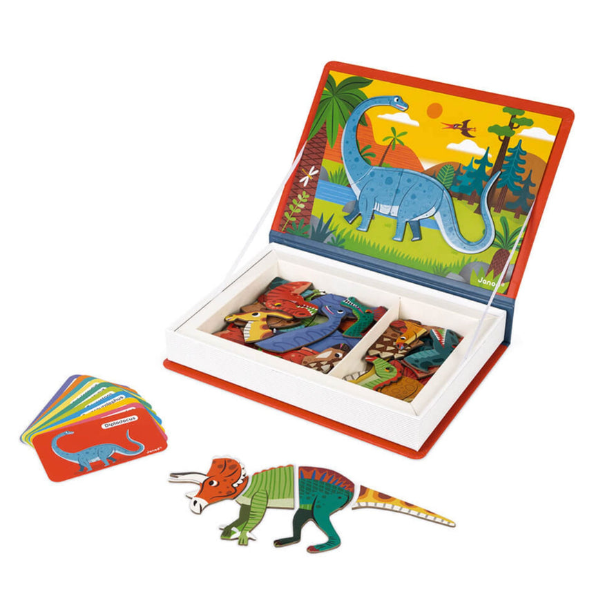 Livre Magnétique Dinosaures-Janod-JAD-J02590-CLÉMENT