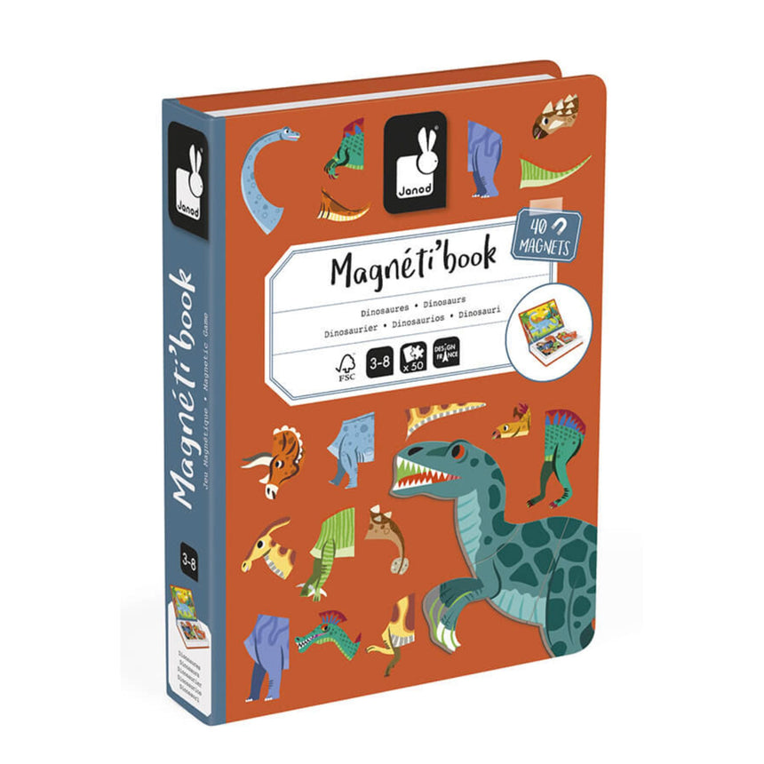 Livre Magnétique Dinosaures-Janod-JAD-J02590-CLÉMENT