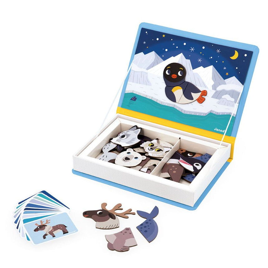 Livre Magnétique Animaux Polaires-Janod-JAD-J02599-CLÉMENT