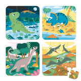 Casse-Tête 4 en 1 - Dinosaures-Janod-JAD-J02657-CLÉMENT