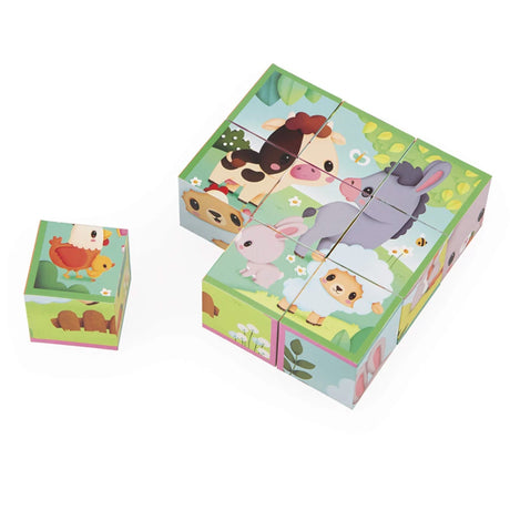 Cubes Animaux De La Ferme-Janod-JAD-J03329-CLÉMENT