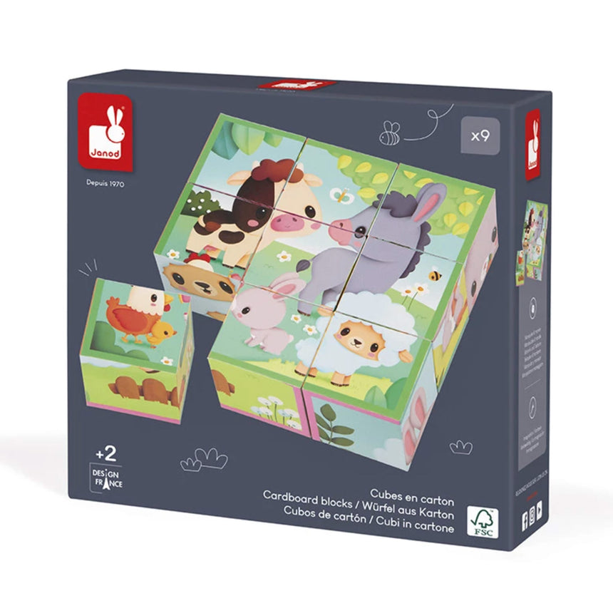 Cubes Animaux De La Ferme-Janod-JAD-J03329-CLÉMENT
