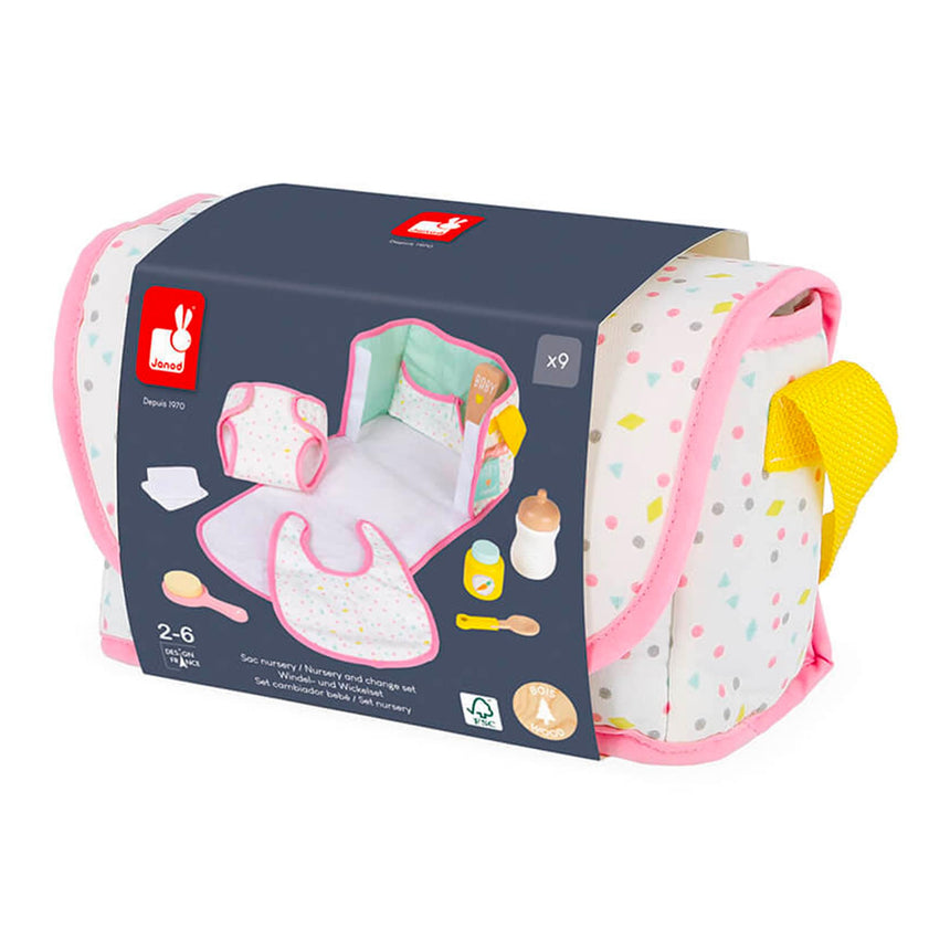 Sac à Langer Nursery Pour Poupées-Janod-JAD-J06501-CLÉMENT