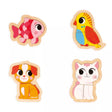 Casse-Tête Évolutifs en Bois (4) - Animaux de Compagnie-Janod-JAD-J07115-CLÉMENT