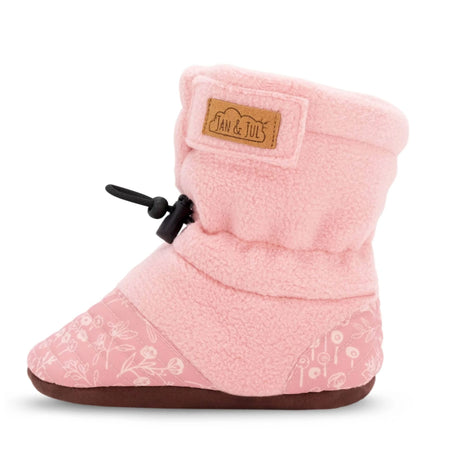 Chausson Stay-Put Fleurs 3-24mois-Jan n Jul-Rose-S-JAJ-BSA-PFL-CLÉMENT