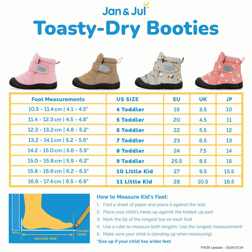 Bottes Toasty Dry Pointures 4-11-Jan n Jul-JAJ-BTB-DAP-CLÉMENT