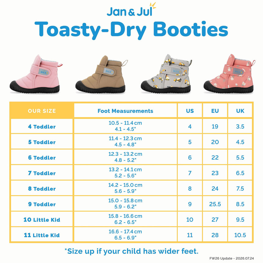 Bottes Toasty Dry Pointures 4-11-Jan n Jul-JAJ-BTB-DAP-CLÉMENT