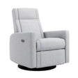 Fauteuil Berçant et Pivotant Nelly - Arlo Heather Gris / Noir avec Mécanisme Électrique-Jaymar BB-JAM-525-ARLO-57-CLÉMENT