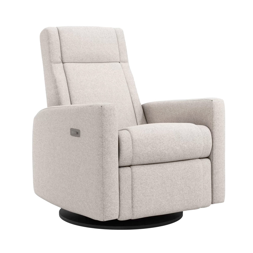 Fauteuil Berçant et Pivotant Nelly - Arlo Pearl / Noir avec Mécanisme Électrique-Jaymar BB-JAM-525-ARLO-601-CLÉMENT