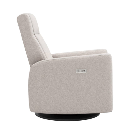 Fauteuil Berçant et Pivotant Nelly - Arlo Pearl / Noir avec Mécanisme Électrique-Jaymar BB-JAM-525-ARLO-601-CLÉMENT