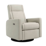 Fauteuil Berçant et Pivotant Nelly - Como Sable / Noir avec Mécanisme Électrique-Jaymar BB-JAM-525-COMO-20-CLÉMENT