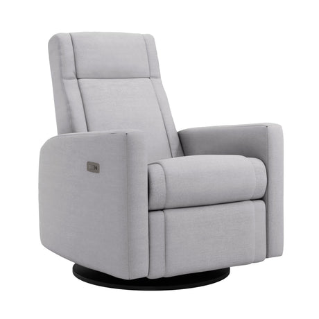 Fauteuil Berçant et Pivotant Nelly - Como Dove Gris / Noir avec Mécanisme Électrique-Jaymar BB-JAM-525-COMO-61-CLÉMENT